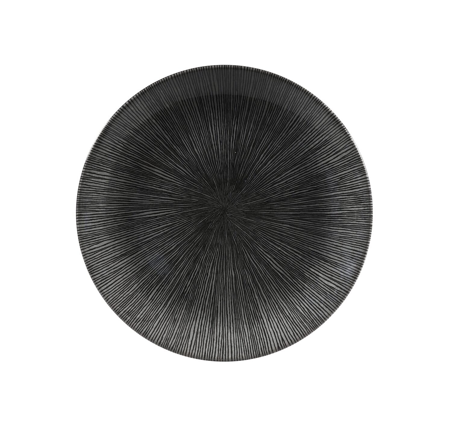 Studio Prints - Agano Black Coupe Plate - 26cm (12)