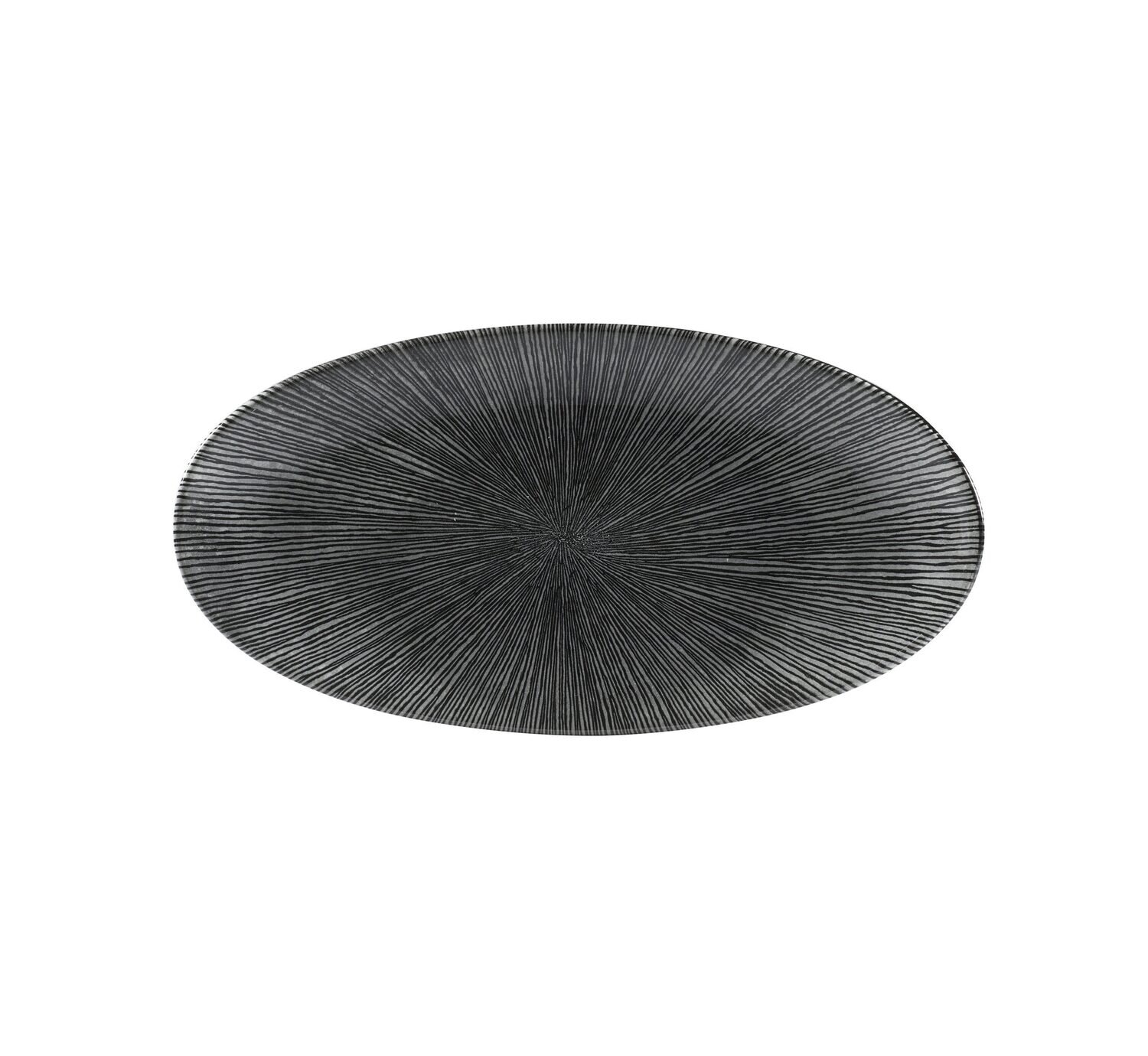 Studio Prints - Agano Black Oval Plate - 29.9X15cm (12)