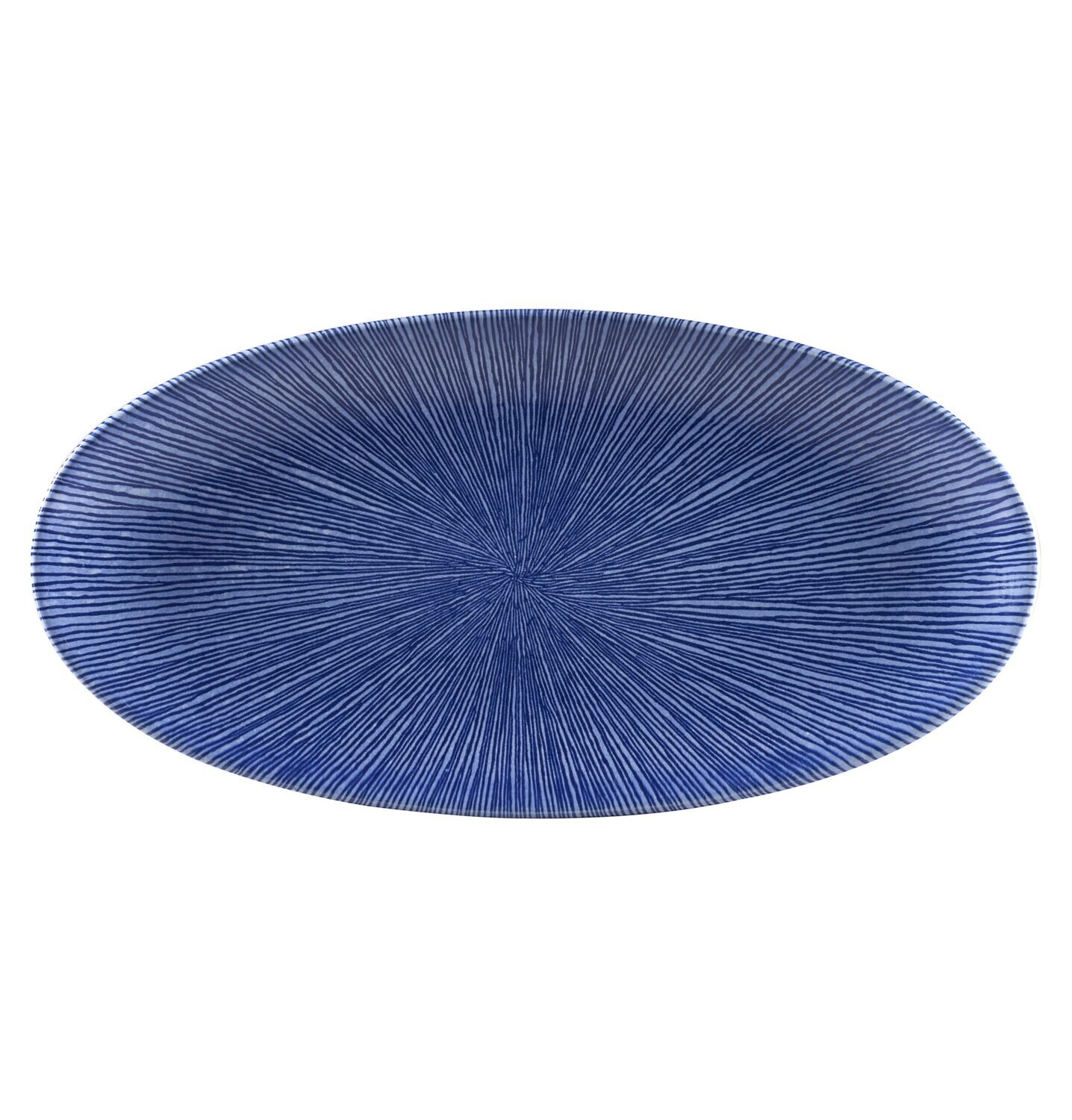 Studio Prints - Agano Blue Oval Plate - 34.7X17.3cm (6)