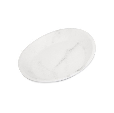 Ridge Melamine Coup Plate - Marble