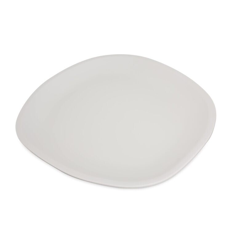 Ridge Melamine Oblong Platter - Cement