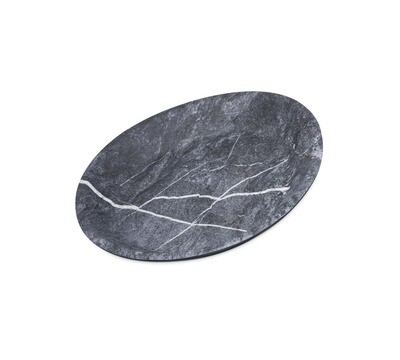 Ridge Melamine Coup Plate - Soapstone