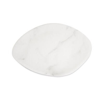 Ridge Melamine Oblong Platter - Marble