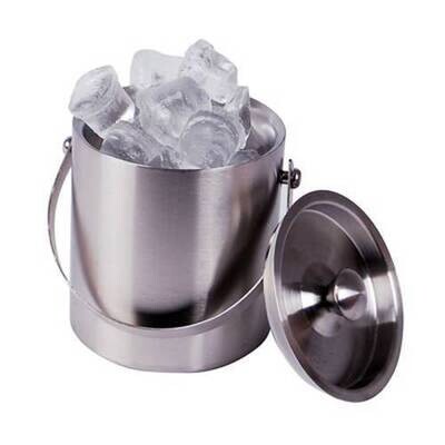 Double Walled Ice Bucket With Lid- 1lt S/Steel