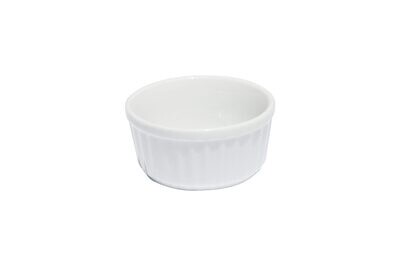 Prima - White - Ribbed Ramekin 9cm (24)