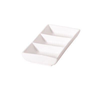 Rectangle 3 Compt. Dish - 12cm (24)