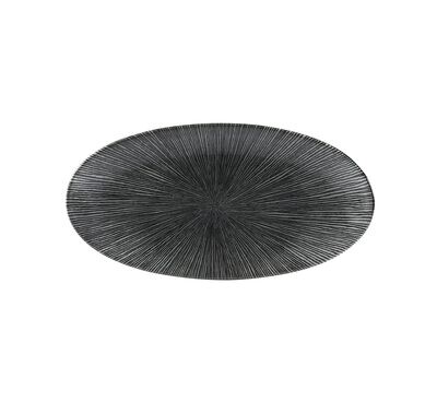 Studio Prints - Agano Black Oval Plate - 29.9X15cm (12)