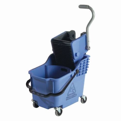 Numatic Plastic Bucket &amp; Wringer - Blue - Dual Compartment