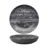 Drizzle - Grey - Round Deep Coupe Plate - 18cm (12)