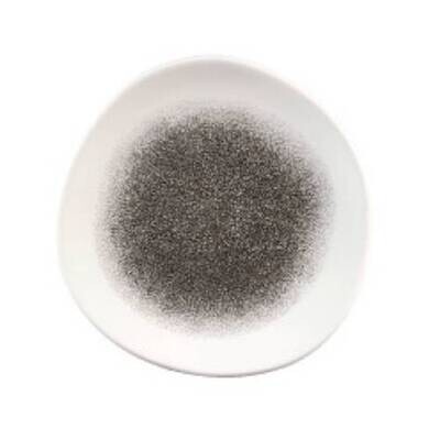 Raku Quartz Black - Organic Round Plate - 21cm (12)