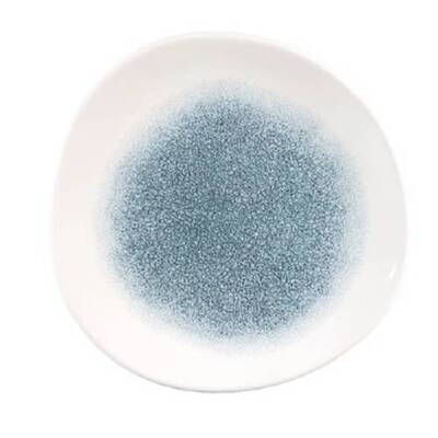 Raku Topaz Blue - Organic Round Plate - 26.4cm