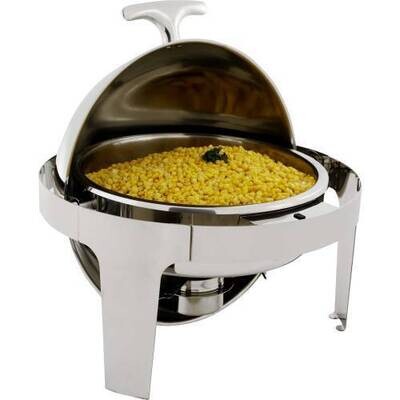 Chafing Dish S/Steel - Roll Top (Round)180 6.8lt