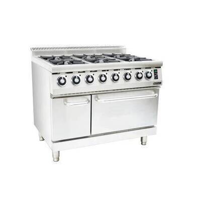 Gas Stove With Electric Oven Anvil - 6 Burner