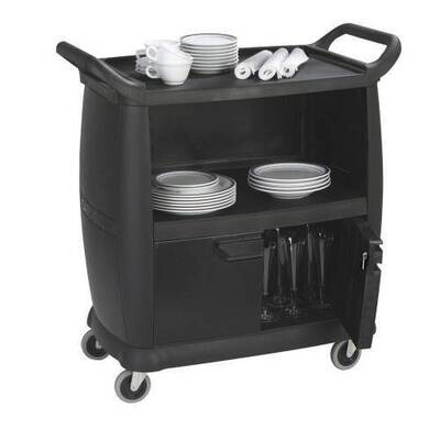 Bussing And Transport Cart Black - Small 965 X 457 X 920mm - 20Kg