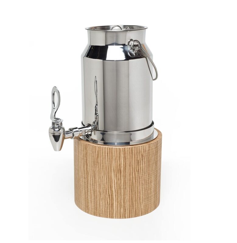 Milk Dispenser With Wooden Base