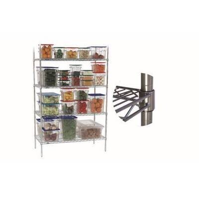 Shelving Unit Zinc/Epoxy - 4 Shelf - 1200 X 455 X 1830mm