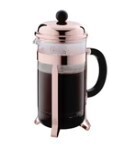 Regent coffee plunger with copper plated frame 3 cup. 350ML