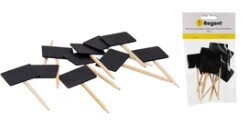 Regent wooden disposable chalkboard picks 10PCS 85X25X35MM