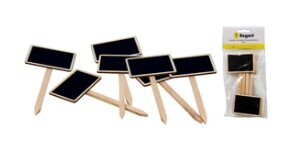 Regent wooden chalkboard pick 6PCS 145X60X40MM