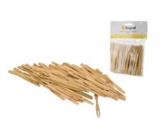 Regent bamboo disposable fork picks 100PCS 88MM