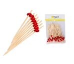 Regent bamboo disposable picks with red beads 50PCS 150MM