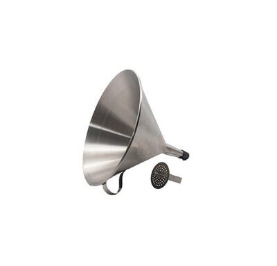 Funnel round s/steel with removable strainer - 120MM