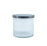 Cylinder jar &amp; metal lid 10X10CM