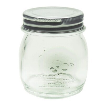 Embossed jar with silver lid 9CM - 270ML