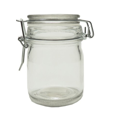 6Pack round cliptop jar 10X6CM 190ML