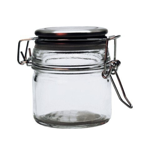 6Pack metal lid cliptop jar 7X6CM 100ML
