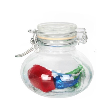 6Pack belly cliptop jar 8X4.5CM 180ML
