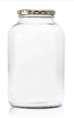 Consol glass catering jar 2LT with gold lid