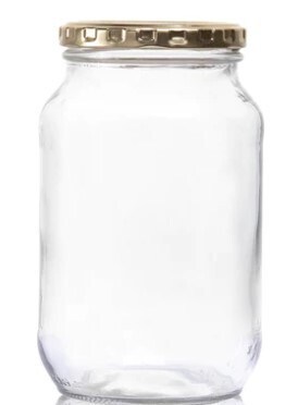 Consol glass catering jar 1LT with gold lid