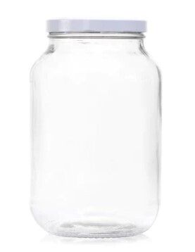 Consol glass catering jar 3LT with white lid