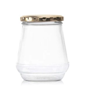 Consol glass jam jar 375ML with gold lid