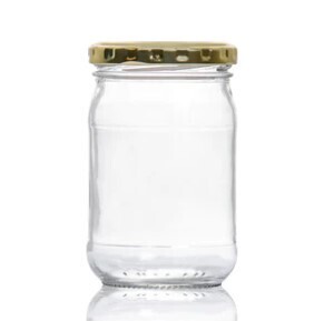 Consol glass farrago jar 250ML with gold lid