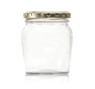 Consol glass phoenix jar 230ML with gold lid