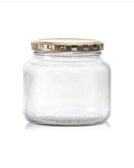 Consol glass spread jar 500ML with gold lid