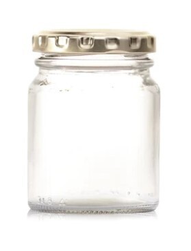Consol glass spread jar 125ML with gold lid