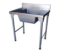 Sink - Single Prep 1.1m Complete With Epoxy Legs
