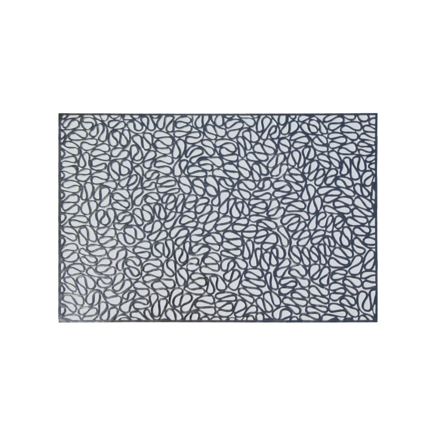 REGENT PLACE MATS PRESSED SILVER METALLIC PVC, (300X450MM)