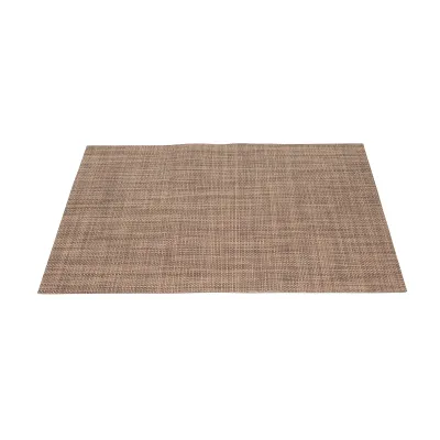 REGENT PLACE MATS WOVEN PVC CAMEL/BLACK, (300X450MM)