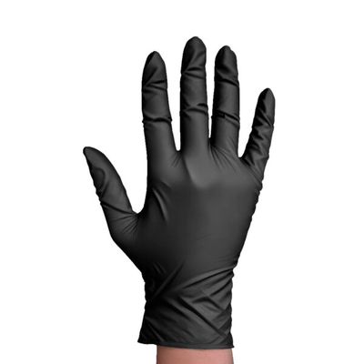 DISPOSABLE NITRILE POWDER FREE GLOVES – MEDIUM – BLACK PACK OF 100