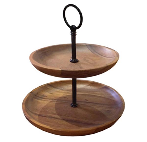 Acacia Tea Stand 2 Tier