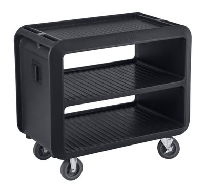 SERVICE CART PRO HEAVY DUTY 2 TIER 105CM L X 60CM W X 94CM H BLACK