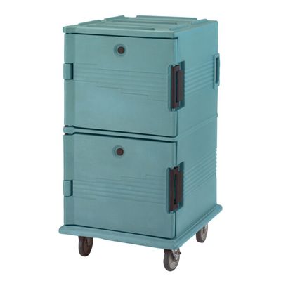 UPC FRONT LOADER 1600 SERIES SLATE BLUE 72CM W X 82CM D X135CM H – TWO COMPARTMENT WITH WHEELS