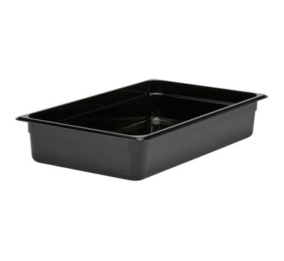 GN FOODPAN 1/1 POLYCARBONATE BLACK 100MM