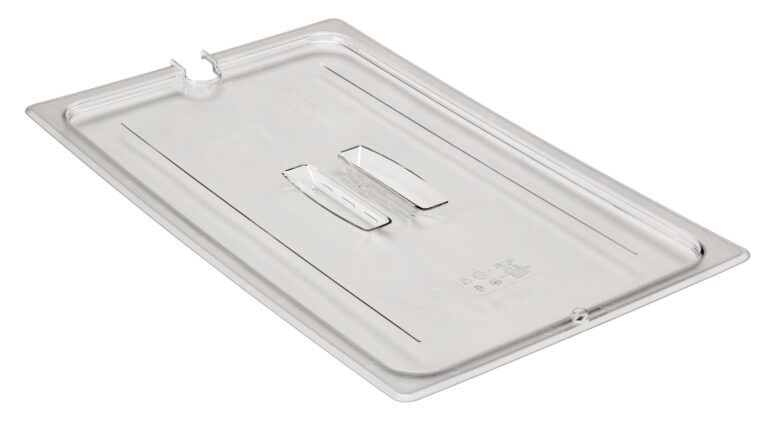 POLYCARBONATE CLEAR LID WITH HANDLE – NOTCHED – FOR 1/1 PANS