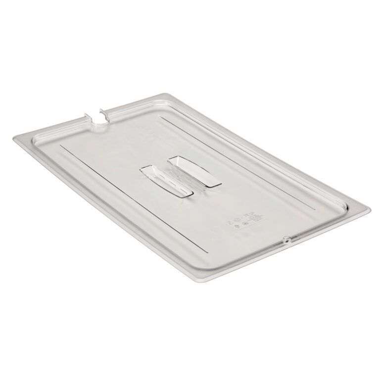 POLYCARBONATE CLEAR LID WITH HANDLE – NOTCHED – FOR 1/6 PANS