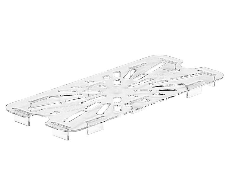 POLYCARBONATE CLEAR DRAIN SHELF FOR 1/3 PANS